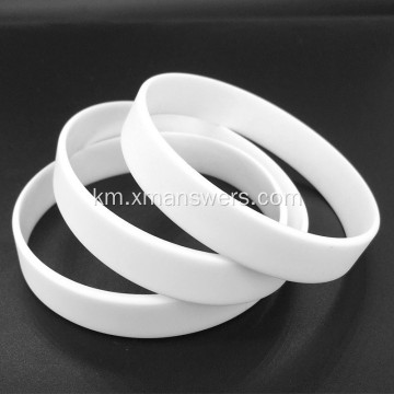 ខ្សែដៃកៅស៊ូ Silicone Wristband សម្រាប់ Party ជាប់បានយូរ